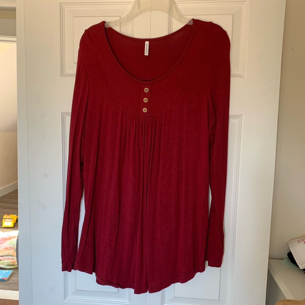 Popyoung maroon/wine top - Picture 2 of 5